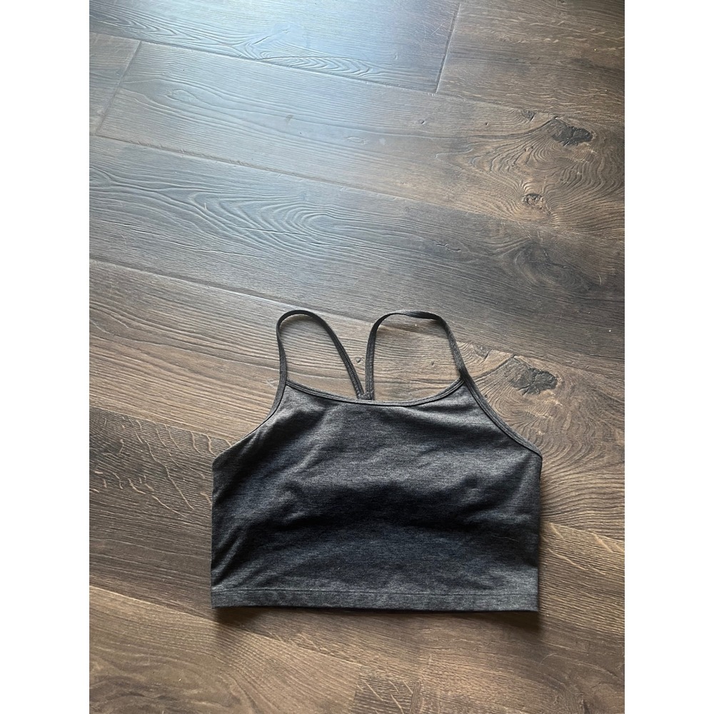 OFFLINE by Aerie The Hugger Recharge Sports Bra Charcoal Gray Heather Medium